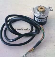 Otis motor digital speed encoder end shaft 6mm with clamping ring and spring plate with cable