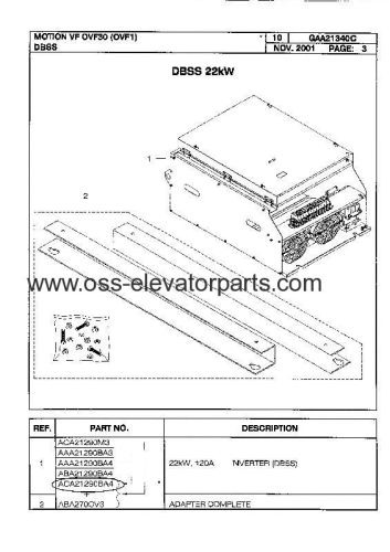 Inverter OVF30 22kW, 120A (DBSS)