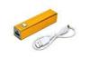 Lipstick Micro Portable USB Phone Charger 2600mah Orange For Outdoor