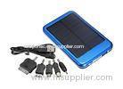 5000mah Blue Solar Emergency Phone Charger For Iphone 4S / HTC