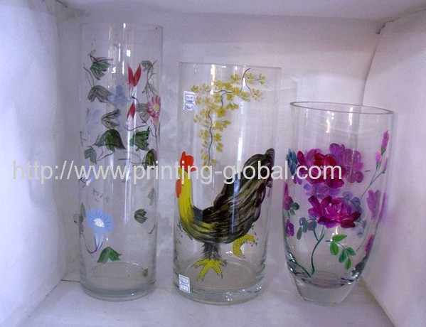 Heat transfer film for glass vase