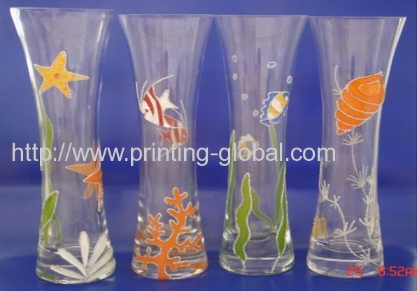 Heat transfer film for glass vase