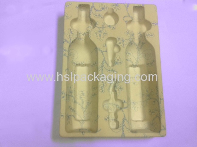 plastic insert flocking tray for jewelry