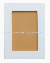 White semi-gloss wooden photo frames