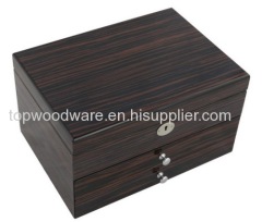 Piano finish wooden jewelry wedding gift box