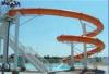 Custom Vivid Fiberglass Water Slides , Amusement Park Boomerang Aqua Slide
