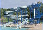 Amusement Park Equipments Spiral Fiber Glass Commercial Water Slides Kits