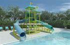 CE / EN71 Aqua Park Slide , Family Play Outdoor Fiberglass Water Slides 6m Height