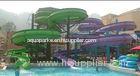 6mm FRP Open Spiral Slide Outdoor Water Playground Equipment , 12m Height