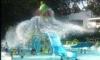 Customized Fiberglass Spray Aqua Blue Water Park Equipment For 3 - 5 Persons