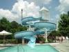 Commercial 6m Swimming Pool Water Slides Spiral For Holiday Resort
