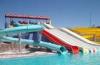 Commercial Water Park Equipments 15m Lake Pool Water Slides , Open Spiral Slides