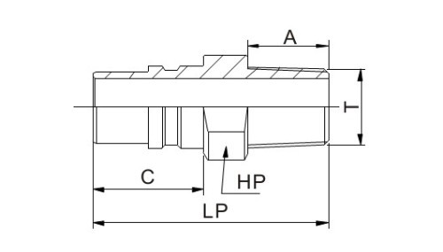 Single Handed Type Quick Coupling With Male Thread