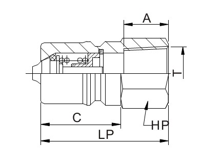 KZD Brass Close Type Hydraulic Quick Coupling