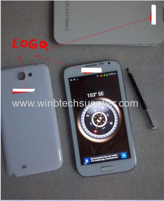 N7100 note2 best Note2 5.5inch 960*5401vs15-point Capacitive Android 4.0 Smart Phone with MTK6577 1GHz CPU 512M