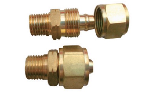 Forged Brass Coupling With Union and Male Thread