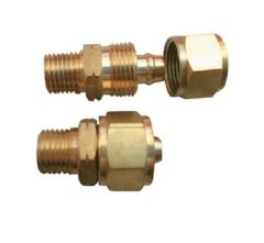 Forged Brass Coupling With Union and Male Thread