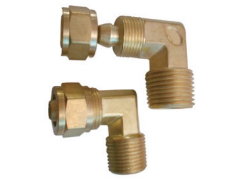  Brass 90 Degree Elbow With Union and Male Thread