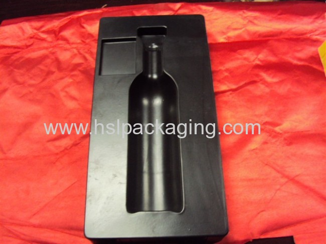 factory provide ps flocking blister tray for wine packaging