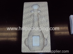 Flocking plastic beverage tray