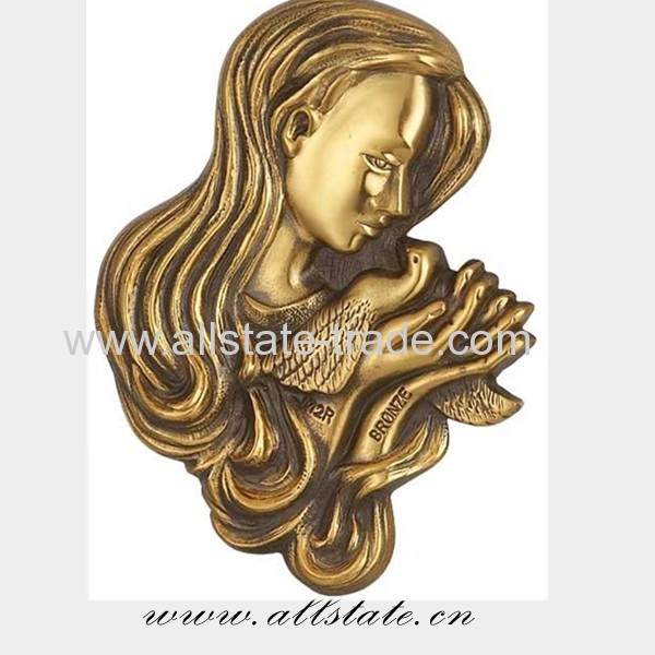 Polished Bronze Figure Sculpture