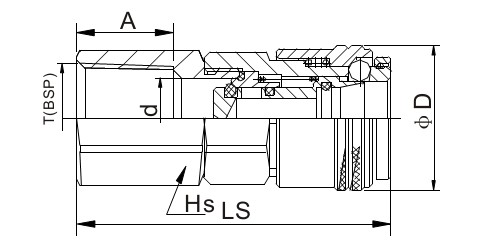 Single Handed Quick Coupling With Female Threaded