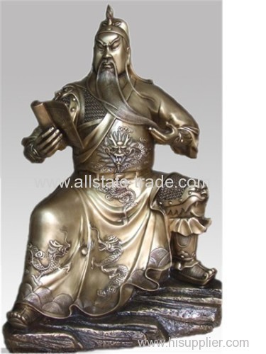 Brass Sculpture of Guanyu