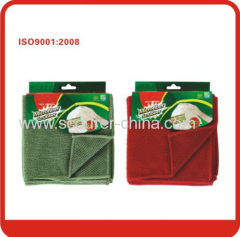 Great comfortable miraculous 32*32cm microfiber cloth Dark green/red 6pcs/pack