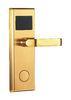 Golden Yellow Modern Smart Card Door Lock With Low Voltage Alarming