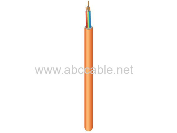 orange circular PVC power cable