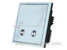 Smart House Single Wire Radio Frequency Light Switches , 2 Gang Switch