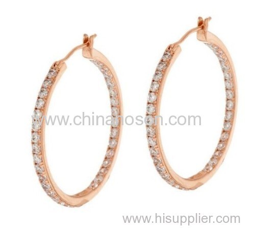 Rose gold dangle earring