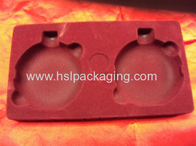 flocking thermoformed plastic tray for necklace