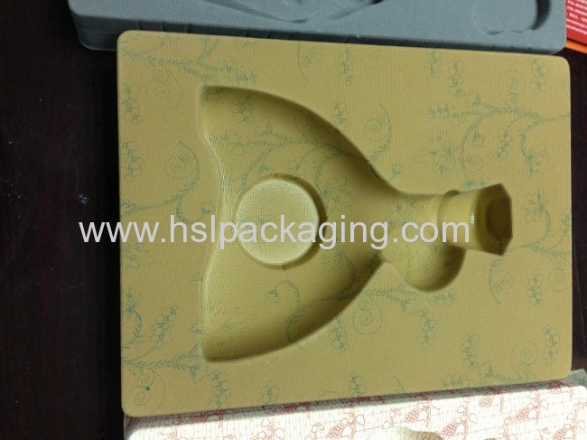 PS Display packaging with flocking