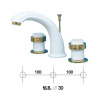 gold and white clours waterfall basin faucet 8 inch widespread lavtory sink faucet