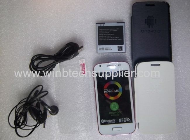 S4 4.0Android 4.0 MTK6515 mini i9500 Dual sim card Mobile Phone 