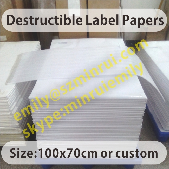 Real Manufacturer Of Eggshell Sticker Papers In China,Largest Factory Of Destructible Vinyl Label Materials