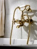 TI-pvd gold clour shower and bath faucet clawfoot faucet telephone faucet