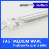 Transparent quartz glass electric heating element