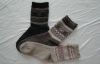 Breathable Knitted Mens Cotton Wool Socks , Wool Camping Socks For Sports