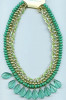 gem chain beaded dangling necklace