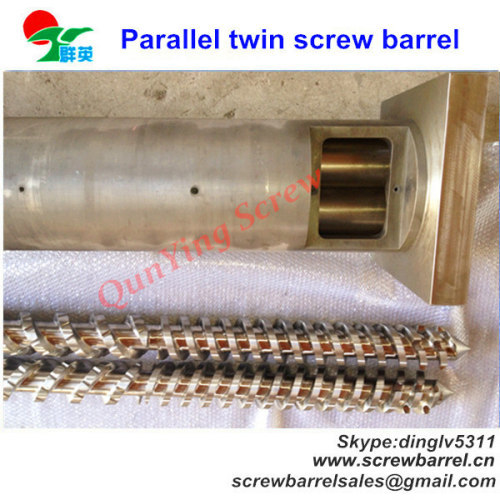 high output parallel twin screws barrels