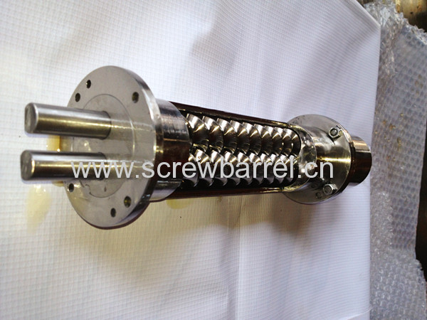 elaborate(200 mm long) parallel twin screw & barrel for extruder machine