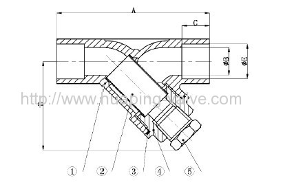 Sweat Bronze Y-strainer Valve