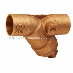 Sweat Bronze Y strainer Valve