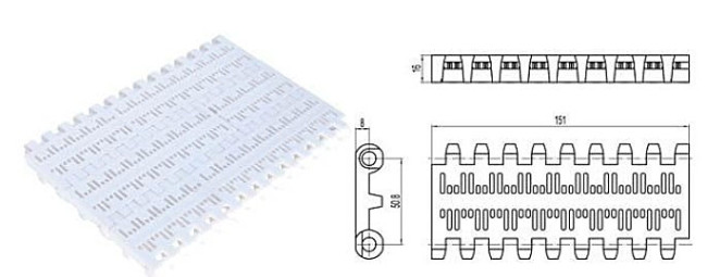 Perforated flat top conveyor belt