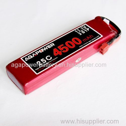 AGA Power Lipo Battery 4500mah 25c 11.1V 3S1P for RC models