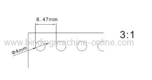 Manual paper punchig machine for 3:1 round hole 