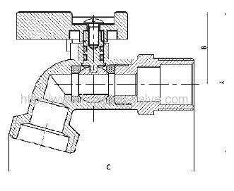 Quarter-Turn No-Kink Hose Bibb, Cup or Male to Hose