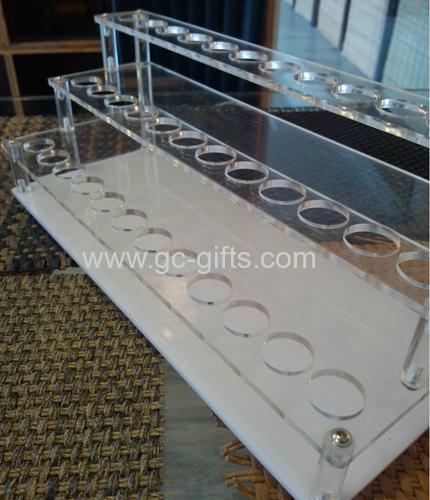The three layer of transparent acrylic lipstick display rack